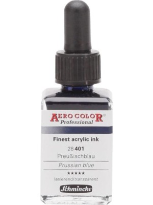 Schmincke Aero Color Airbrush Akrilik Mürekkep 28 ml 401 Prussian Blue