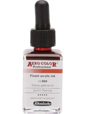 Schmincke Aero Color Airbrush Akrilik Mürekkep 28 ml 604 Burnt Sienna