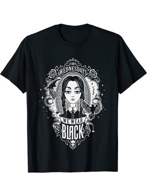 Köstebek Siyah Wednesday We Wear Black Unisex T-Shirt