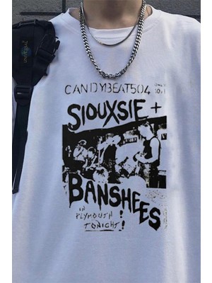 Köstebek Beyaz Siouxsie And The Banshees Unisex T-Shirt