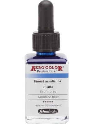 Schmincke Aero Color Airbrush Akrilik Mürekkep 28 ml 403 Sapphire Blue