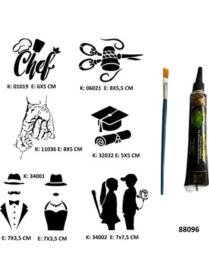 Airbrush Tattoo Sanatsal Modeller Hint Kınasıyla Geçici Dövme Yapma Kiti