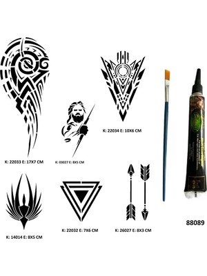 Airbrush Tattoo Tribal Kol Hint Kınasıyla Geçici Dövme Yapma Kiti