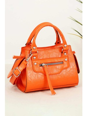 Bipanya Napoli Kırışık Deri Kadın Omuz Çantası BP-4733O