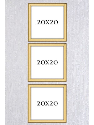 Gold Çerçeve Seti 3 Adet 20 x 20