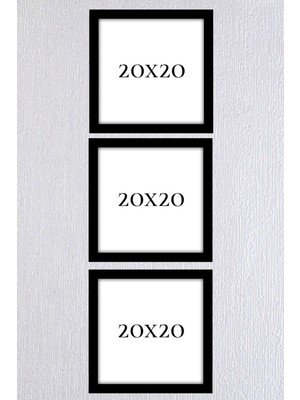 Siyah Çerçeve Seti 3 Adet 20 x 20