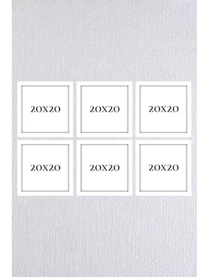 Beyaz Çerçeve Seti 6 Adet 20 x 20