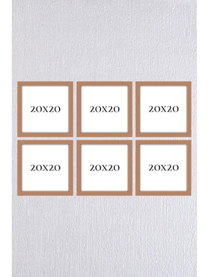 As Ticaret Ahşap Çerçeve Seti 6 Adet 20 x 20