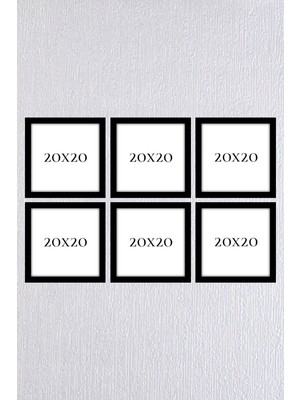As Ticaret Siyah Çerçeve Seti 6 Adet 20 x 20