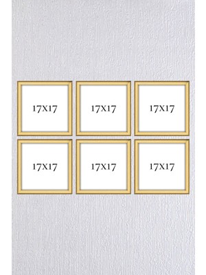 Gold Çerçeve Seti 6 Adet 17 x 17