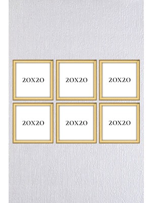 Gold Çerçeve Seti 6 Adet 20 x 20
