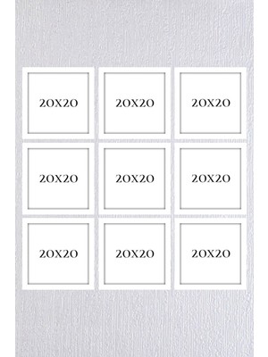 Beyaz Çerçeve Seti 9 Adet 20 x 20