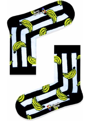 Limmon Store Şeritli Muz Renkli Çocuk Çorap