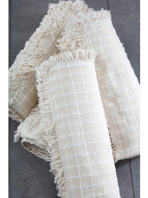 Pamuklu Buldan Işi Berjel Takımı Örtüsü (Koltuk Kollarını Örtmeyen Oturma Grubu Takımı)