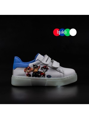 Trend Adımlar Saks Mavi Unisex Çocuk Işıklı Sneaker