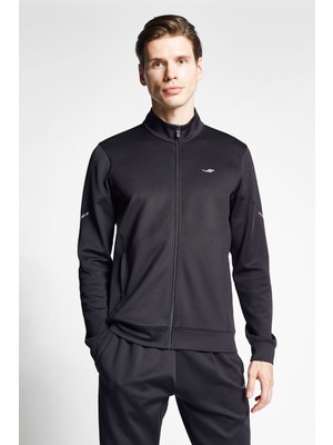 Lescon Siyah Erkek Fermuarlı Sweatshirt 24S-1249-24B