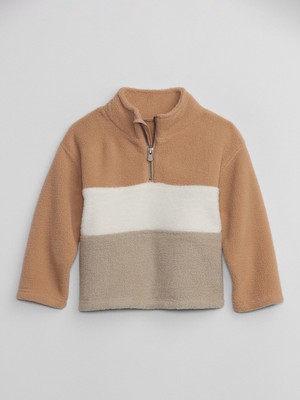 Gap Erkek Bebek Sherpa Yarım Fermuarlı Sweatshirt