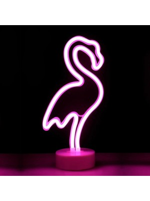 Forzacase Usb’li Flamingo Neon LED Işıklı Masa ve Gece Lambası Dekoratif Aydınlatma - FC247