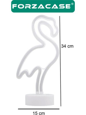 Forzacase Usb’li Flamingo Neon LED Işıklı Masa ve Gece Lambası Dekoratif Aydınlatma - FC247