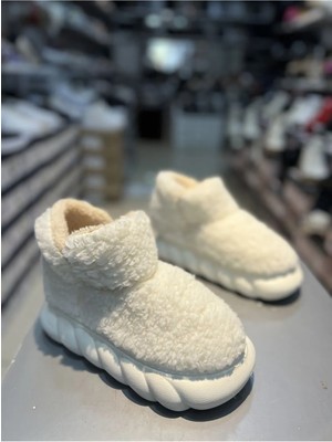 Nişantaşı Shoes Unisex Pamuklu Beyaz Panduf Ev Ayakkabısı