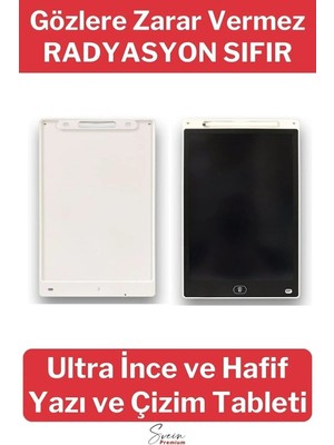 Qasul Dijital Çocuk Yazı Çizim Tableti LCD 8.5 Inc Ekranlı ve Bilgisayar Kalemli Eğitici Çocuk Çizim Tableti