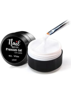 Nail Master 902 Beyaz Protez Tırnak Jel Builder Gel 15 ml Yanma Hissi Yapmayan Özel Formül