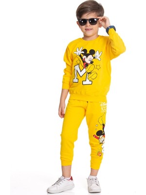 Karekter Bakılı Mickey Mouse 2 İp  Eşofman Takımı
