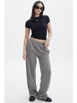 Madmext Füme Wide Leg Basic Eşofman Altı MG1916