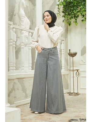 Neways 1162-DENIM Pantolon Etek Gri