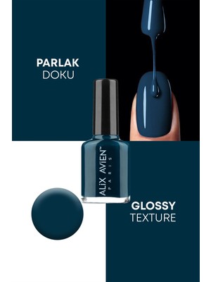 Alix Avien Petrol Mavisi Oje 26 - Yüksek Pigmentli Uzun Süreli Kalıcılık Hızlı Kuruma - Nail Lacquer 26