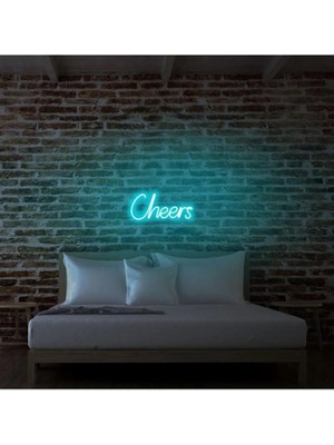 Sanec Cheers - LED Dekoratif Duvar Aydınlatması Neon Duvar Yazısı Sihirli LED Mesajlar - N68