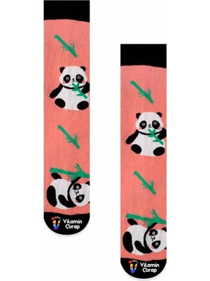 Limmon Store Pandalar Pembe Renkli Çorap