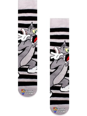 Limmon Store Tom Şeritli Renkli Çorap