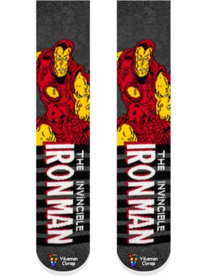 Limmon Store Ironman The Invincible Renkli Çorap