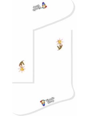 Limmon Store Papatya Beyaz Nakışlı Renkli Çorap