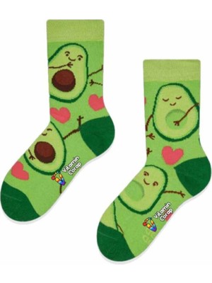 Limmon Store Avokado Renkli Çocuk Çorap
