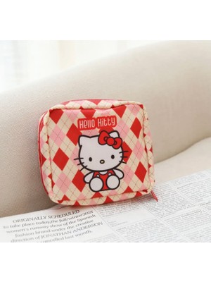 Syn İletişim Sanrio Cinnamoroll Hello Kitty Cinnamoroll Kuromi My Melodi Makyaj Ped Kozmetik Çantası Düzenleyici