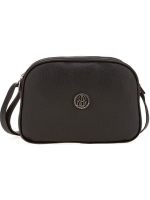 Bilik Deri  Siyah Rölax Kadın Çapraz Askılı Çanta Dlr 168