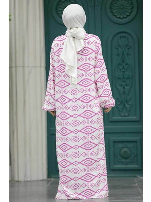 Neva Style Etnik Desenli Tesettür Kimono Ikili Takım 50042DSN21