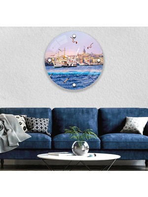 Emya Home Istanbul Cam Saat - 60 cm