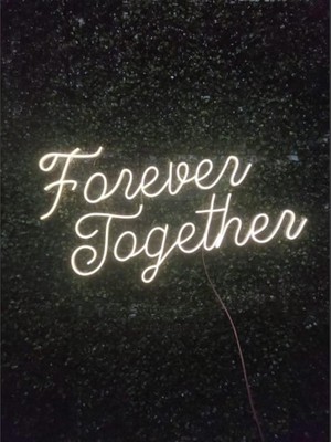 Sanec Forever Together - LED Dekoratif Duvar Aydınlatması Neon Duvar Yazısı Sihirli LED Mesajlar