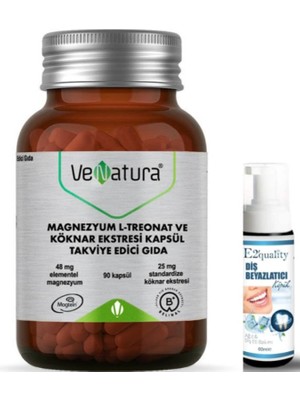 Venatura Magnezyum L-Treonat Ve Köknar Ekstresi Kapsül Takviye Edici Gıda 90 Kapsül - Diş Beyazlatıcı Köpük