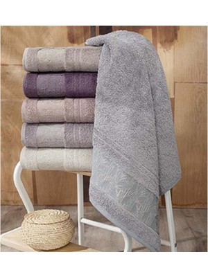 Pupilla Bambu 6'Lı Paket El-Yüz Havlu Seti 50*90 Kristal 3008