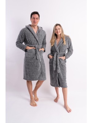 Sweet's Collection Uzun Kapüşonlu  Sabahlık Welsoft Peluş