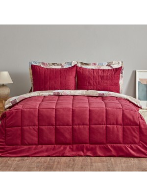 Karaca Home Lydia Çift Kişilik Stripe Comfort Set Bordo