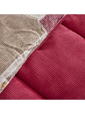 Karaca Home Lydia Çift Kişilik Stripe Comfort Set Bordo