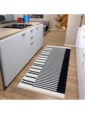 "elegantwoven Koleksiyon Siyah Pamuk-Polyester Kilim - Homesteadart Rugs Çift Taraflı ve Nefes Alabilir Yapıda, 30°c'de Makinede Yıkanabilir, Katlanabilir, Robot Süpürge Uyumlu - Çeşitli Ebatlar"