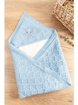 Babymod Fil Figürlü Içi Peluş Triko Bebek Battaniye Bebek Kundak