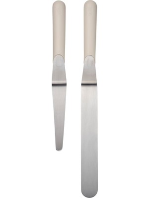 IKEA 2 Adet Spatula 2-Li Set Pasta Kek Spatulası Krema Açılı Spatula Paslanmaz Çelik