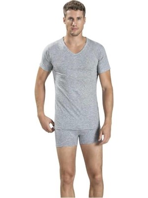 Jiber 112 Erkek V Yaka Yarım Kol Fanila 3 Adet